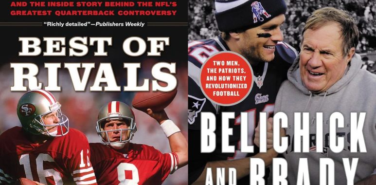 Libros de NFL: The Best of Rivals, por Adam Lazarus (2013); y Belichick y Brady, por Michael Holley (2017)