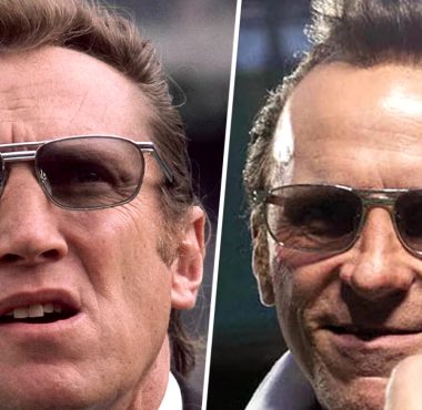 Al Davis (izquierda) y Christian Bale (derecha)