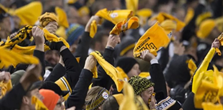 Los fans de los Pittsburgh Steelers agitando sus “Toallas Terribles”